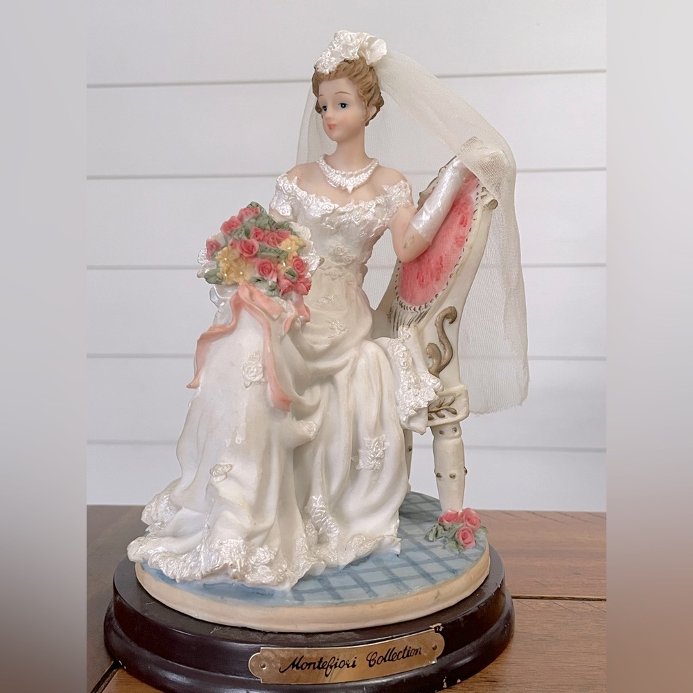 ESTATE FIND Bride Figurine with Floral Bouquet